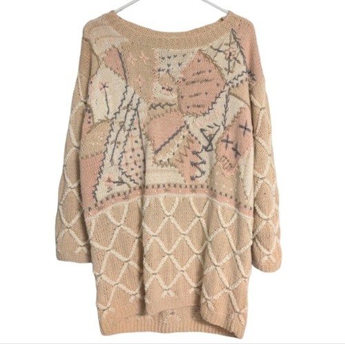 Vintage Hand Knitted by Jennifer Reed Too Knitted Sweater 1/2 sleeve ...