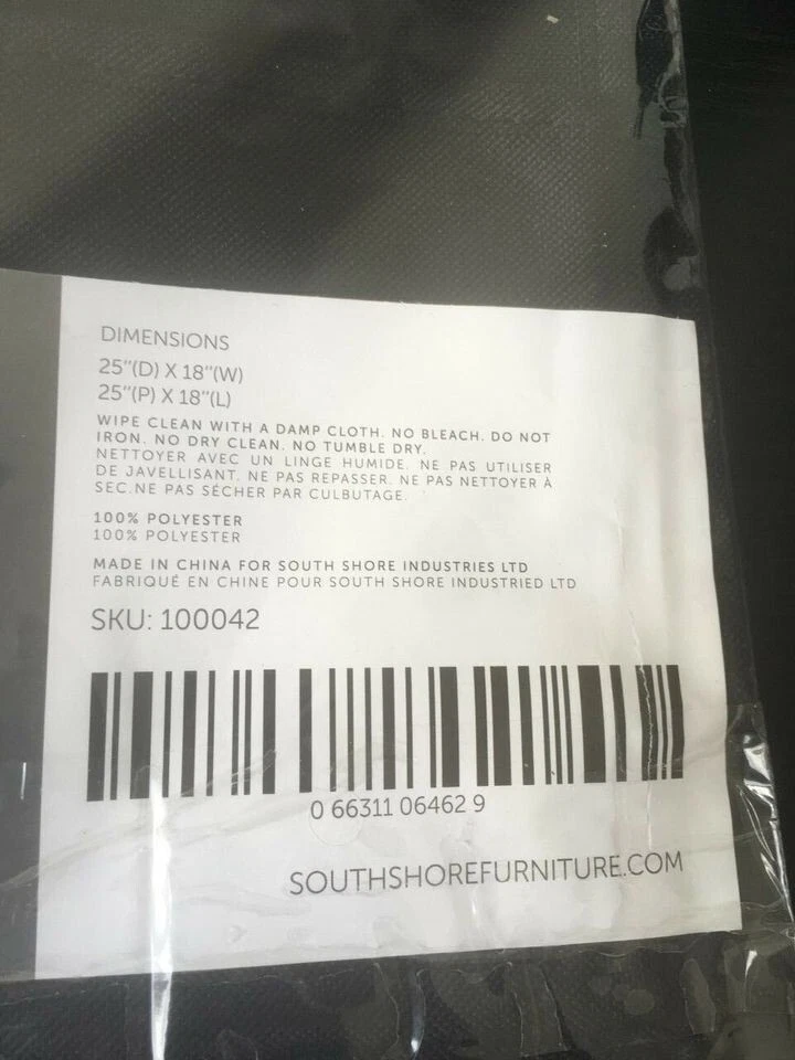 Carrito de almacenamiento de cabecera de lona Storit de South Shore NEGRO 0,12 x 18,00 x 25,00 Foto 3 de 4