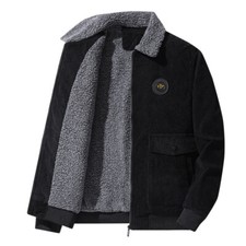 Abrigo de pana cálido para hombre Chaqueta polar Abrigo exterior Prendas exteriores gruesas Invierno