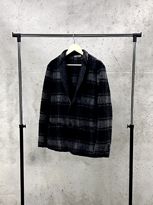 Gaudi Check Grey lana Mohair blazzer size L Made in Italy RRP500$