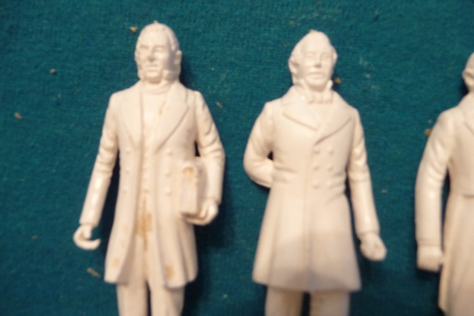 VINTAGE plastic TOY PRESIDENTS 7 STATUES FIGURES EX scarce molds 50's ...