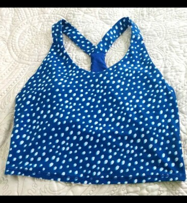 Danskin Athletic blue crop racerback tank top, NWOT