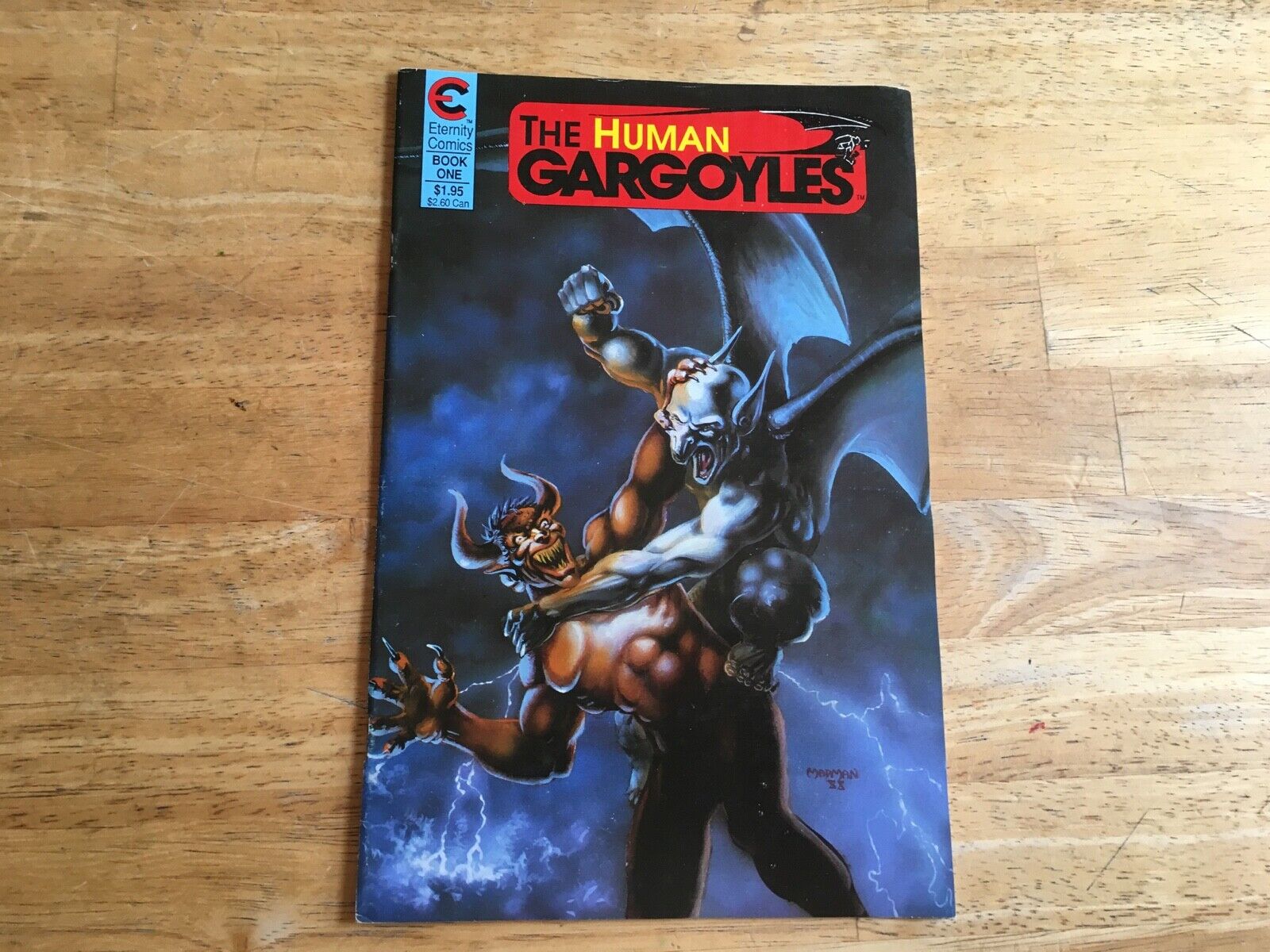 1988 VINTAGE ETERNITY HORROR COMIC BOOK THE HUMAN GARGOYLES 1 BLACK AND WHITE