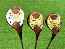 LYNX CLASSIC Oil Hardened Persimmon DRIVER + 3 & 4/5 WOOD SET Right Steel Reg
