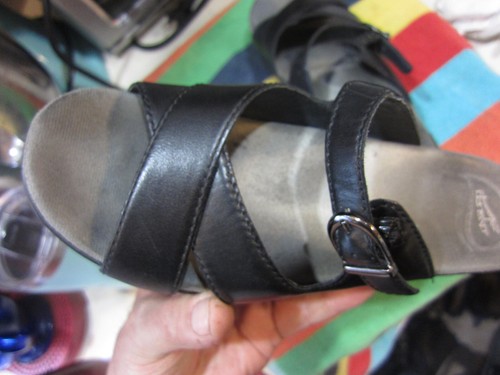 Dansko Black Leather Slide Sandal Clogs Size 38 - Picture 18 of 24