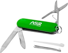 ASR Outdoor Mini EDC Small Pocket Knife Multi Tool - LOGO Green