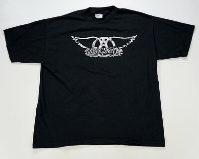 AEROSMITH ビンテージTシャツ(giant製) 中古・古着通販】giant (ジャイアント) プリントTシャツ ブラック