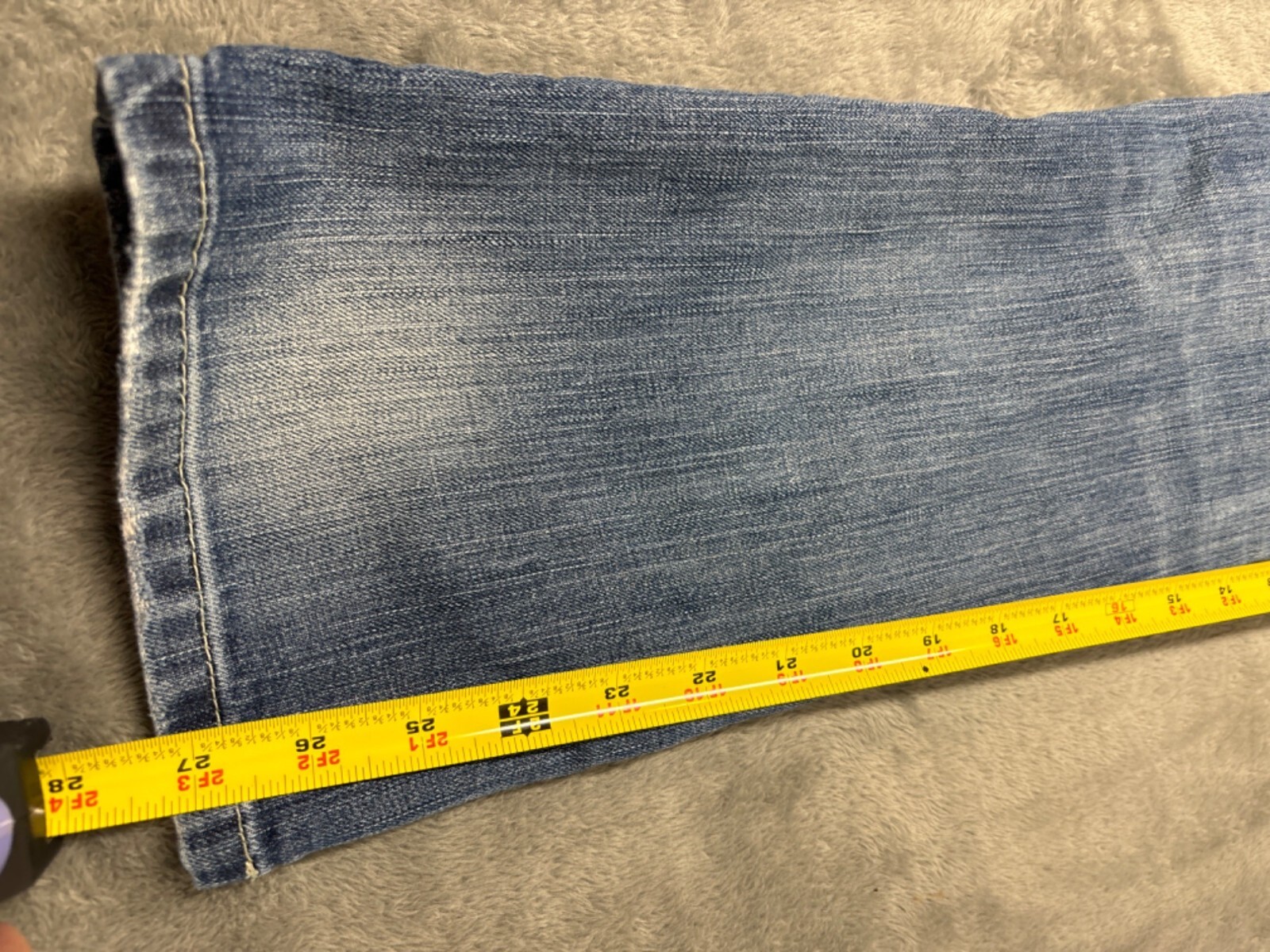 Retro Patchwork Jeans Repurposed Sz6 Hipster Stra… - image 10