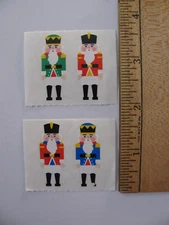 Mrs. Grossman's Stickers NUTCRACKER 2 Mods Each Mod 2" X 1 5/8" NOS