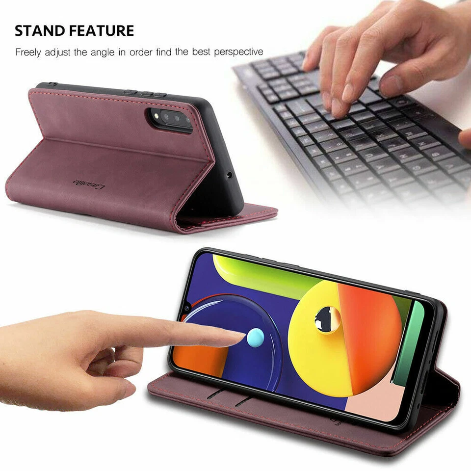 Flip Leather Wallet Black Blue Phone Case For iPhone 11 12 Pro 13 Pro Max 13 - Image 4 of 4