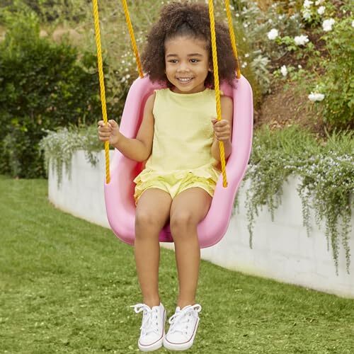 Columpio Infantil Columpios Para Casa Interior Patio Jardin De Niños Beb Pink - Picture 6 of 6