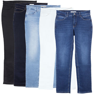 MAC Melanie Stretchjeans Feminine Fit Straight Leg Damen Denim Blau Schwarz Weiß