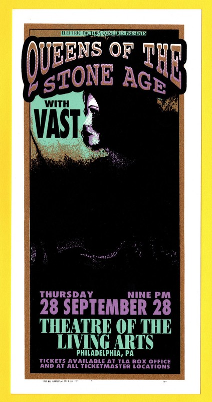 Queens of the Stone Age Mark Arminski Philadelphia PA. 2000 Handbill
