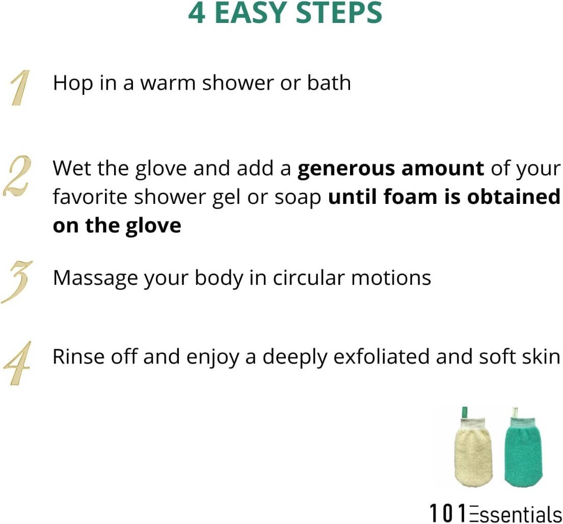 Natural Fiber Body Scrubber Glove for Shower