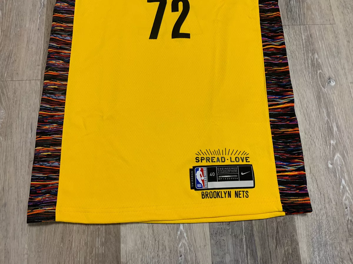 Nike Brooklyn Nets Biggie Bed Stuy Jersey Amarillo Yellow CU0193