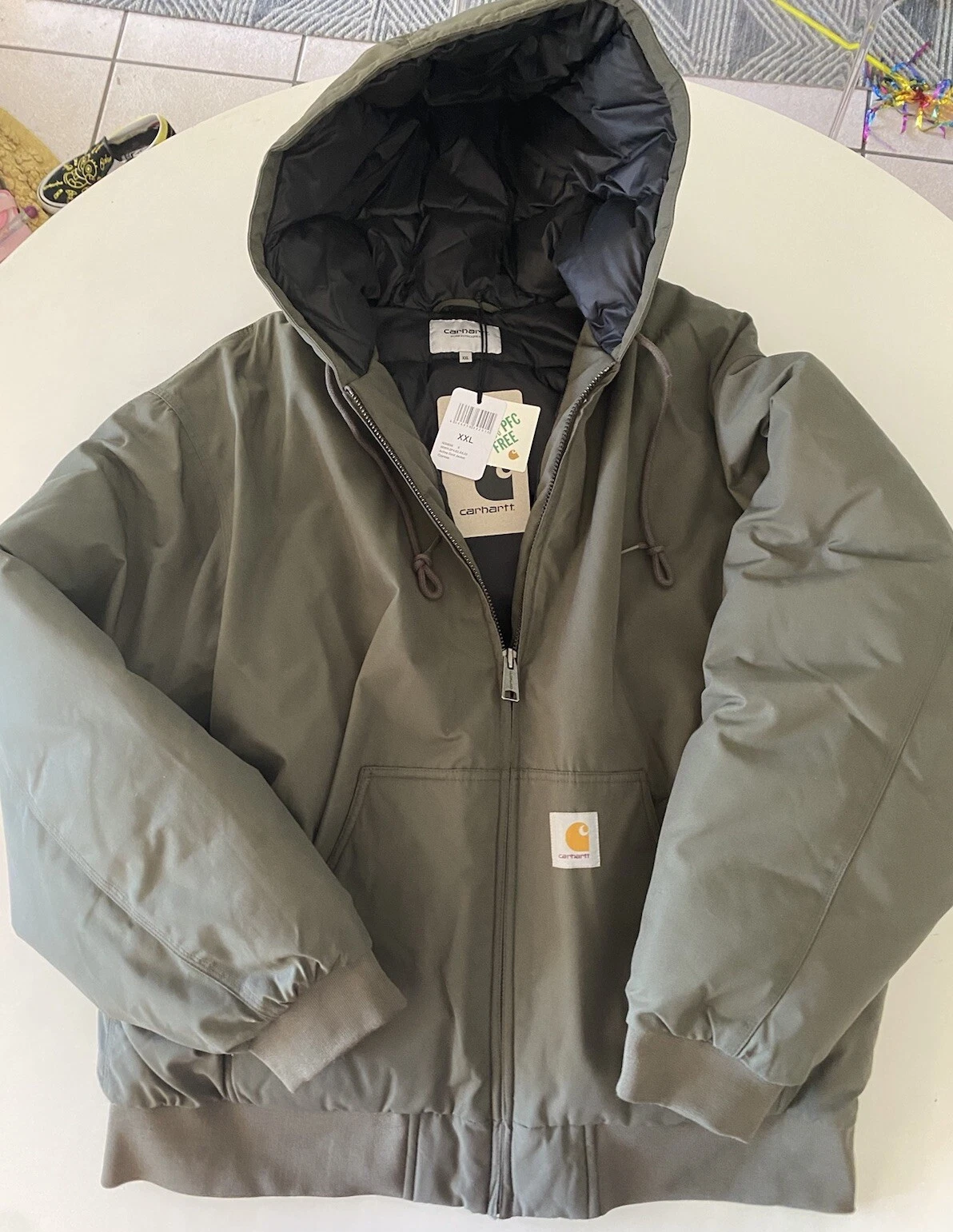 Carhartt WIP Cypress Active Cold Jacket XXL hiver zippé sweat à capuche neuf avec étiquette