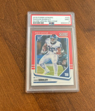Saquon Barkley 2018 Score Red Zone Rookie #442 Penn Eagles Giants /20 PSA 9 RC