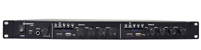 Rackhalterung Dual Stereo Mixer-Verstärker, Dual BT/USB/FM, 4 x 100 W, Adastra, A14