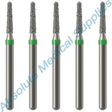 *5-Pieces* NTI Diamond Bur Friction Grip Shank Coarse Round End Taper 855-012C