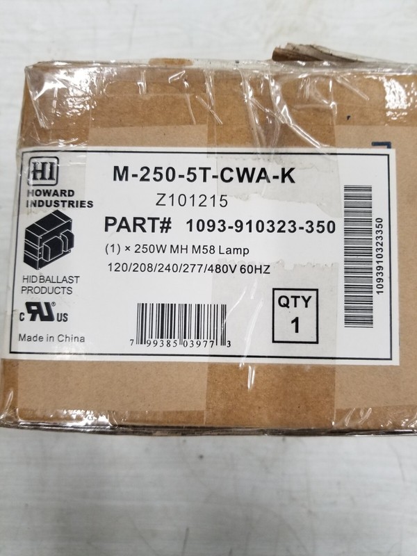 Howard Industries M-250-5T-CWA-K Ballast Kit With Lamp New in Box Qty. 1