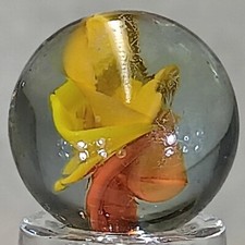 Vintage Tri-Color Cat's Eye Marble .55 Inches Near-Mint Condition