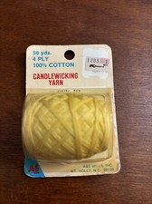 Vintage A E Mills 100 Cotton Candlewicking Yarn Maize 217 50yards 4ply NIP