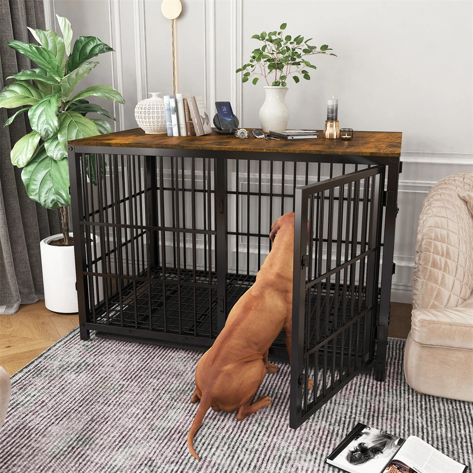 Holz Hundebox XXL für Zuhause Hundekäfig Stabil Große Hunde Wohnzimmer Hütte DE - Bild 4 von 4