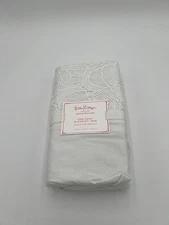 Pottery Barn Kids Lilly Pulitzer Eyelet Trim Crib Skirt ~ 16" Drop ~ White —