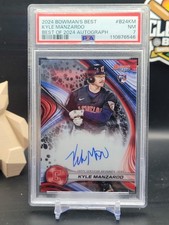 Kyle Manzardo 2024 Bowmans Best Best Of 2024 Autograph Psa 7 Guardians (CBTH)