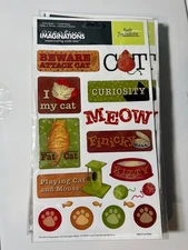 Creative Imaginations Barb Tourtillotte Cat Stickers, Lot of 9 packs, scrapbook