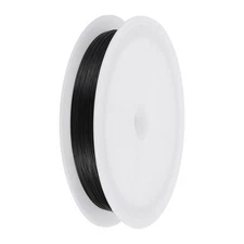 98FT 0.015" 7-Strand Bead String Wire Stainless Steel Beading Wire Black