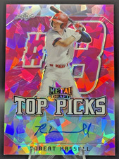 Robert Hassell 2020 Leaf Metal Top Picks Auto #TP-RH1 Pink Cracked Ice /7