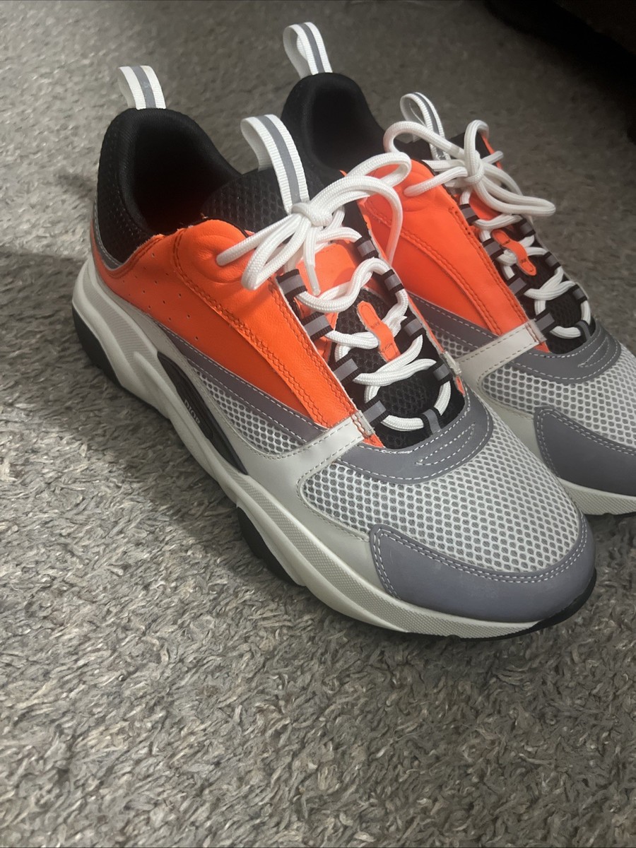 Orange Mens Dior High Tops Dior Homme High-Top Sneaker, Size 44 EU