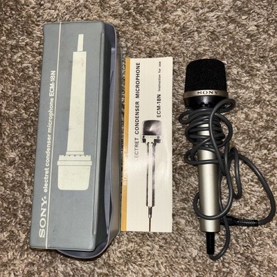 Sony ECM-18 N Electret Condenser Microphone in original box w/ paperwork  Japan