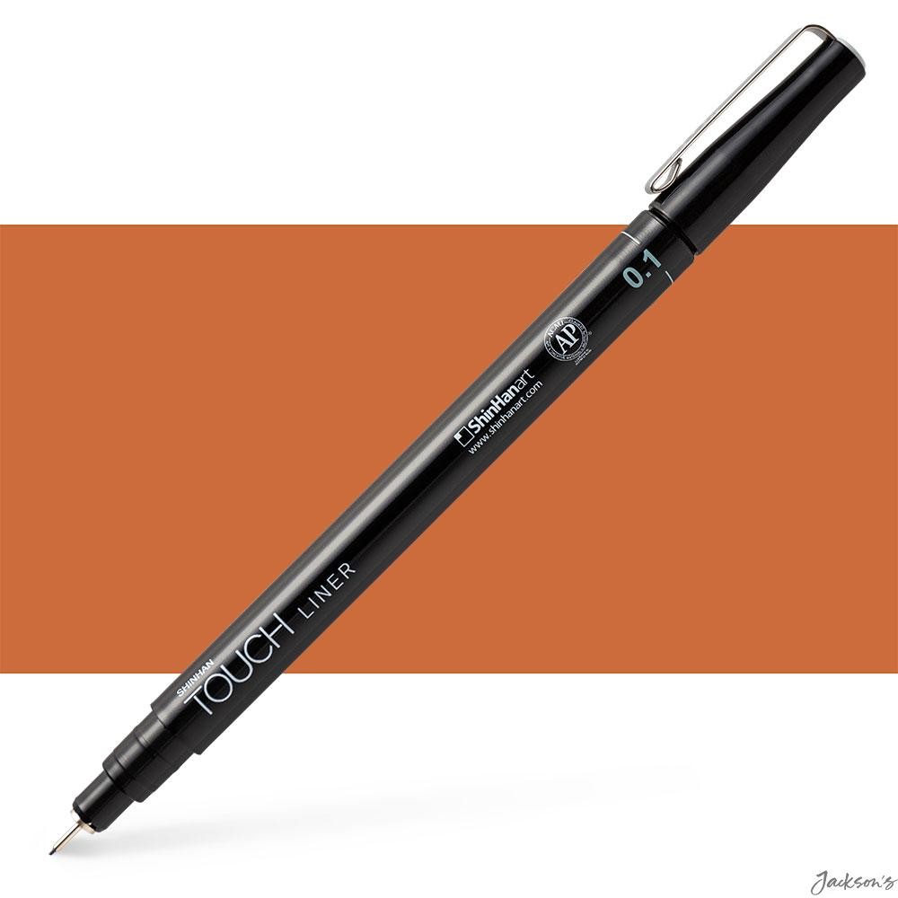 ShinHan Touch Liner Fineliner Pen Pigment Ink 0.1mm Brown For Drawing