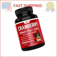Cranberry Supplement for Dogs UTI Treatment 120 Chews Dog Urinary Tract Suppor