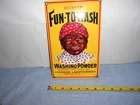 VINTAGE 6x10 in WASHING POWDER HYGIENIC LABS SIGN HEAVY METAL PORCELAIN - 827 B