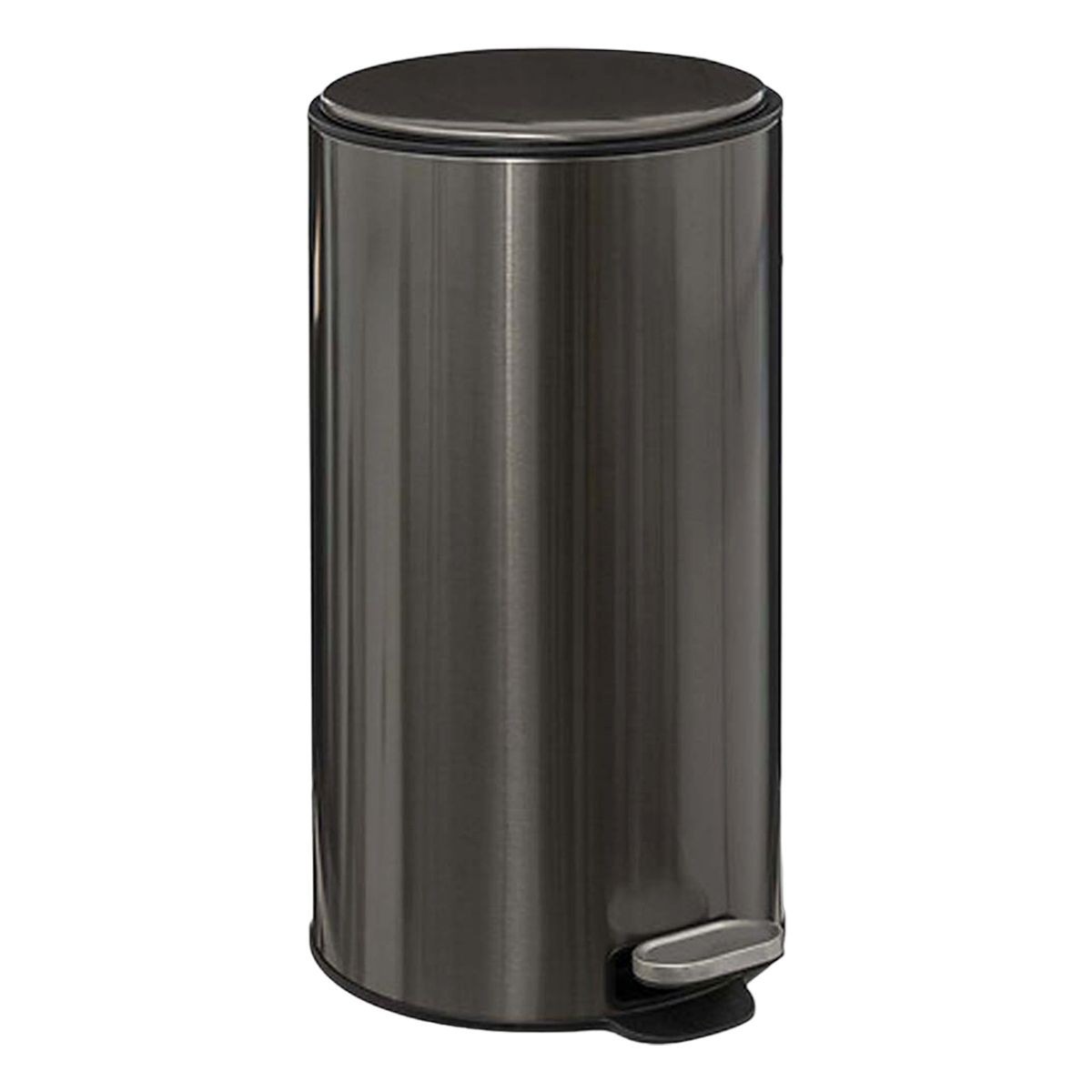Poubelle de cuisine Delta 30L inox noir en métal pour design moderne