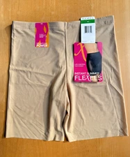 NWT Flexees 3355 Light Control Thigh Slimmer Shapewear L