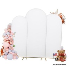 Arch Covers Arch Backdrop Cover Set of 3, Cover Only 7.2FT 6.6FT 6FT White