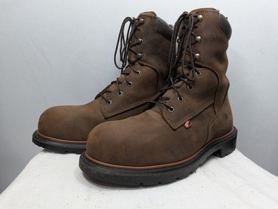 Red Wing 4200 Men's 9.5 E2 Waterproof Soft Toe Work Boots USA Made Brown Leather