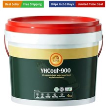 1 Gallon White Waterproof Elastomeric Roof Coating Sealant, Flexible Solar Re...