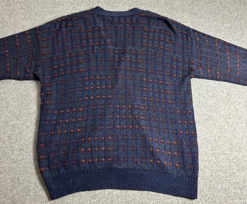Vintage Jantzen Strickjacke Pullover Herren Größe XL Strick GrandpacCore Dad Blau - Bild 11 von 17