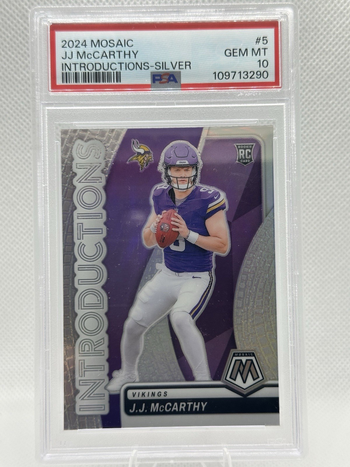2024 Mosaic JJ McCarthy Introductions Silver PSA 10