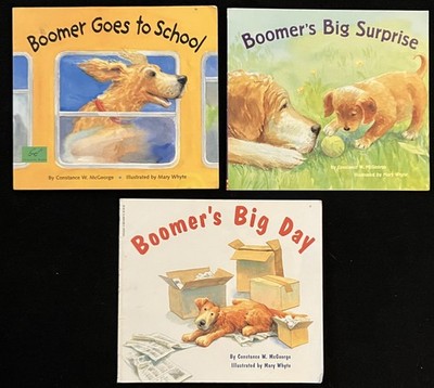 Lot 3 BOOMER dog PB Constance McGeorge/Goes to School/Big Surprise/Big Day