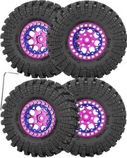 for SCX24 TRX4M 1/24 1/18 RC Crawler Car,1.3" Beadlock Wheel Tires Wheel Hub ...