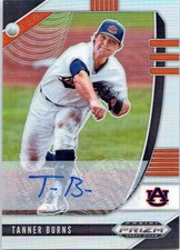 2020 Panini Prizm Draft Picks #PDP36 Tanner Burns Base Autographs Silver Prizm