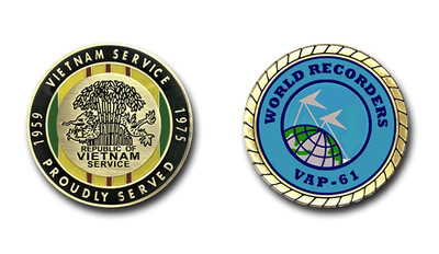 US Navy VAP-61 World Recorders Vietnam Service Challenge Coin