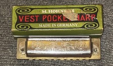 M.Hohner's Vintage Vest Pocket Harp Grand Prix Geneve Paris Germany W/Box