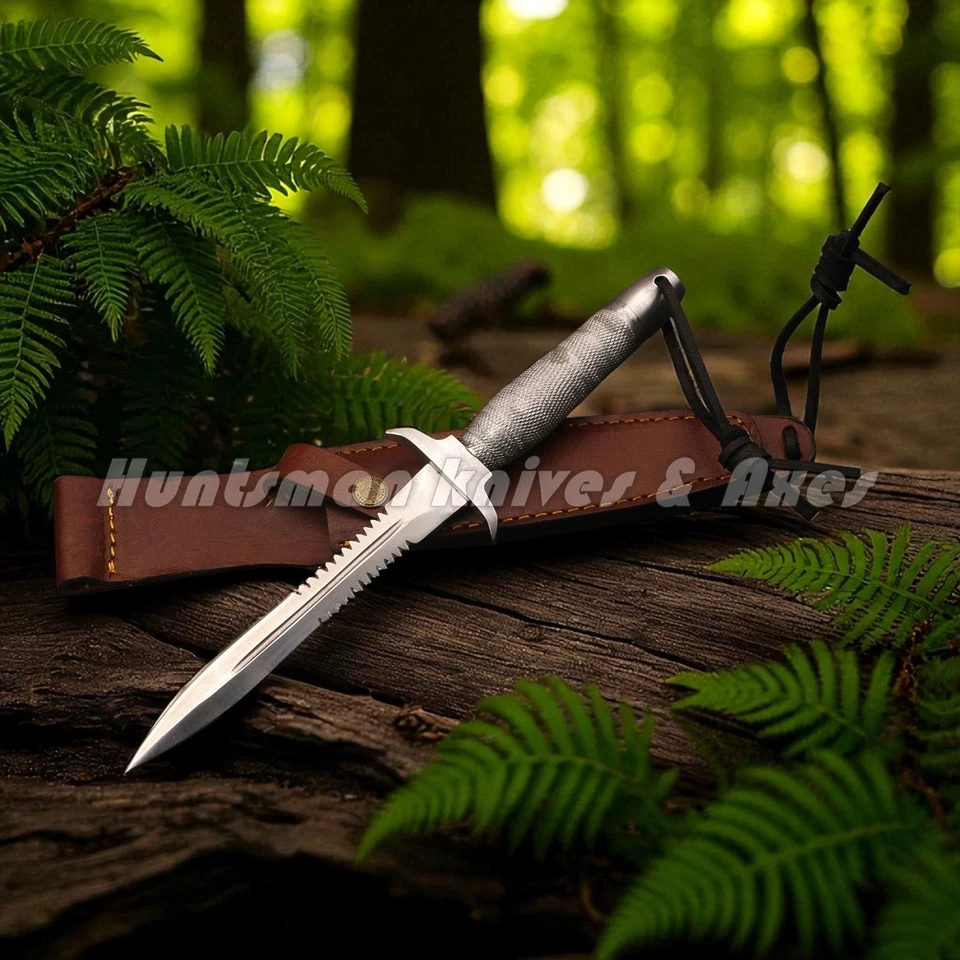 One of a Kind of Gerber MK-II Serrated with Fuller & Checkered Aluminium Handle - Image 4 of 4